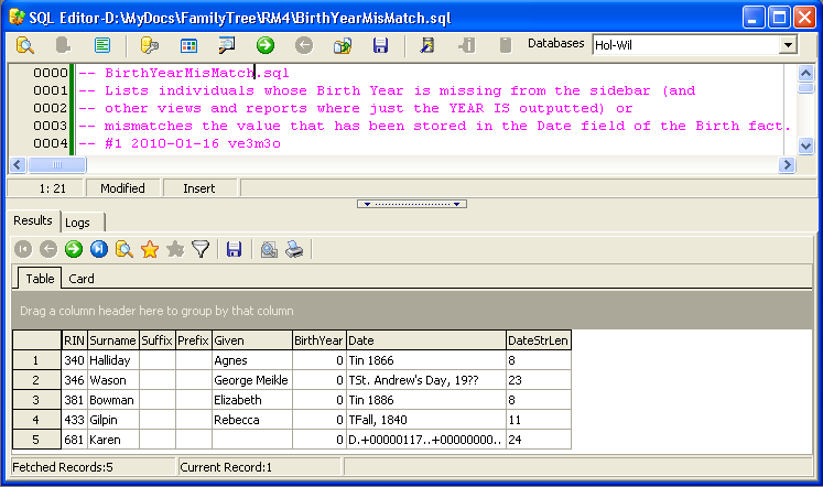 SQLiteDeveloperSQLeditor-BirthYearMisMatch.png SQLiteDeveloperSQLeditor-BirthYearMisMatch.png